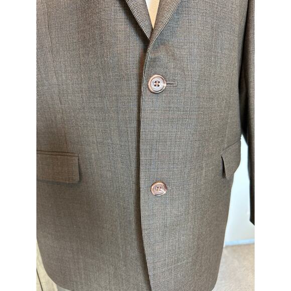Lauren Ralph Lauren | Brown 100% Wool Mens Single Breasted Blazer | 44L - Picture 5 of 13